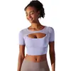 Short Manga Curta Fitness Roupa de Ginástica Coaster Peça Única Respirável Fixa Sexy de Renda Esportiva Yoga Nu Feminino Novo