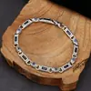 Yuhong 2025 Nuevo Pulsera de Estilo Turco para Hombres y Mujeres con Incrustaciones de Piedra y Patrón de Hierba Tang Joyería Personalizada Retro Antigua