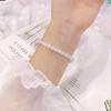 Pulseira de Olho de Gato de Cristal Branco Artificial Feminina Verão 2023 Nova Pulseira de Cristal Olho de Gato Casual e Mais Fácil de Combinar Transmissão ao Vivo