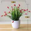 Hogar Sala de Estar Flores Artificiales Clavel de Simulación Flores Decorativas Ramo Flores de Seda Flores de Plástico Set de Bonsái Adornos Gipsófila