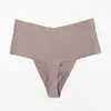 Venta caliente tanga sin costuras de seda de hielo moda mujer V transpirable lencería dama sexy pantalones T cintura media talla grande pantalones cómodos
