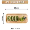 Bandeja de Madera Japonesa Rectangular Roble Plato de Cena Doméstico Plato para Pan Hotel Bandeja de Té de Madera Redonda Plato para Frutas