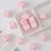 Cuentas Perforadas Cuadradas de Corazón de Conejo Lindo Rosa Dibujos Animados Material Hecho a Mano para Pulsera DIY Cadena de Teléfono Móvil Cuentas Sueltas