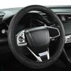Cubierta para volante de cuero de fibra de carbono sin interior, cómoda, resistente al desgaste, para coche, adecuada para 14.5-15 pulgadas, universal, femenina, transfronteriza