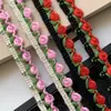 En stock Estilo Étnico Bohemio Encaje Floral Accesorios DIY Hecho a Mano Estilo Pastoral Flor Tejida Cinta de Algodón