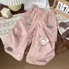 2026 Nova Calça Cargo Reta Estampada em Desenho Animado para Meninos e Meninas, Calça Casual para Bebê, Estilo Floresta