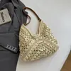 Elegante Xiaomi 2026 Nueva Bolso Tejido de Moda Elegante Bolso de Hombro Único Bolso de Mano Tejido de Paja Bolso de Playa para Vacaciones