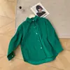 Otoño Nuevo Retro Versátil Cintura Suelta Abotonada Camisa de Pana para Mujer Manga Larga Diseño Elegante Camisa Gruesa