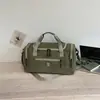 Bolsa de viaje grande de alta capacidad, compatible con carrito, para viajes cortos para mujer, bolsa de mano vintage, bolsa de almacenamiento cruzada para equipaje de mano