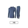 Conjunto Personalizado de Roupa Íntima Térmica Masculina de Algodão Puro AB 7A Antibacteriano Gola Redonda Escovado Mais Veludo Aquecimento Outono Top Calças de Outono