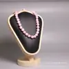 Pulsera Cadena de Cuello con Cierre Colgante Cruz de Ópalo Rosa Europeo y Americano Cadena de Cuello Colgante con Cuentas Transfronteriza Más Vendido Apilado Joyería de Alta Gama para Mujeres