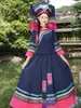 Ropa de Adulto de Nuevo Estilo para Mujeres de la Minoría Étnica Zhuang de Guangxi para la Presentación de Minorías Étnicas del 3 de Marzo, Falda de Ropa Étnica Buyi