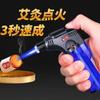À Prova de Vento Insuflável Direto Criativo Personalizado Cigarro Resistência a Altas Temperaturas Solda Pistola Pistola de Spray Isqueiro Gás Ignição Eletrônica