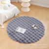 Tapete Redondo de Veludo Bolha Estilo Creme Imitação de Pelúcia de Coelho para Casa Sala de Estar Sofá Closet Cabeceira Pad de Tapete Espessado