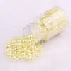 3-10mm color sólido ABS redondo perforado imitación perla hecho a mano diy joyería pulsera de cuentas pendientes accesorios cuentas perforadas