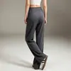 Pantalones de Yoga de Pierna Recta y Pierna Ancha para Mujer, Diseño de Bolsillo Trasero en la Cintura, Alta Elasticidad, No Sudorosos, Pantalones Largos Deportivos para Correr y Entrenamiento