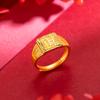 Tienda de oro estilo directo de fábrica flor de coche palabra Fu fu fu Anillo Cai ring arena dorada hombres y mujeres con boca viva Cai ring