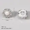 Botones Redondos de Perla y Flor, Botones Pequeños Exquisitos Estilo Chanel, Botones de Pedrería para Camisas de Primavera y Verano, Accesorios DIY