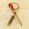 Torre Wenchang Chaveiro Caneta Wenchang Liga Ouro Pong Chaveiro de Nomeação Decoração Pingente Suporte para Caneta Viagem ao Vivo
