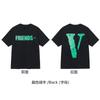Nova camiseta VLONE JERRY Big V Smoke reflexiva solta de manga curta com flor de cerejeira para homens e mulheres, camiseta de casal de marca de rua, verão