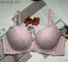 Comercio Exterior Encaje Europeo y Americano Taza D Push-Up Tres Ganchos Sujetador con Forma de Esponja Transfronterizo OEM Sexy Lencería Manyilan