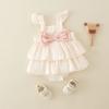 Mameluco Clase Bebé Verano Sin Mangas Mono Recién Nacido para Niñas, Falda Princesa de Tirantes Finos para 100 Días