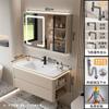 Lavabo Cerámico Todo en Uno de Lujo Ligero con Esquinas Redondeadas Combinación de Mueble de Baño Lavabo Lavabo Lavabo Mueble de Lavado