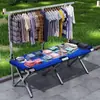Estantería metálica para puesto, mesa plegable portátil para venta ambulante, estante de puesto portátil, mesa de puesto, estante plegable para uso en puesto