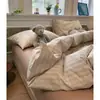 Juego de ropa de cama de cuatro piezas de algodón lavado, modelo nuevo 2026, sábanas para cama de dormitorio, sábana bajera, funda de edredón, juego de tres piezas 4