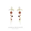 Pendientes Festivos de Buena Suerte para Año Nuevo para Mujer, Pendientes Largos con Borla, Diseño de Nicho, Clips para Orejas de Gama Alta, Accesorios para Orejas