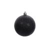 Bola de Navidad negra de 4 cm, 6 cm y 8 cm, brillante, mate, para colgar en la ventana, el techo o el árbol de Navidad.
