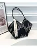 Bolsa de Axila Bordada Texturizada Estilo 2026 para Mulheres, Bolsa de Ombro Listrada Colorida, Bolsa Tote Fashionável para o Dia a Dia