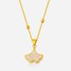Collar de la suerte Sansheng para mujer, diseño de nicho, de alta gama, ligero, de lujo, sencillo, con cadena de clavícula con hojas de ginkgo dulce, venta al por mayor