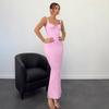 Vestido largo elegante para mujer, sexy, sin espalda, ajustado, con costuras y lazo, novedad de verano de Amazon 2025