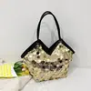 Bolso Nuevo Brillante para Mujer, Bolso Sencillo y Ligero con Acabado de Lentejuelas Texturizadas, Bolso de Noche, Bolso de Hombro, Bolso de Hombro de Moda, Bolso Tote