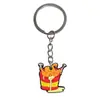 Chaveiro de Comida Chaveiro de Borracha Macia em PVC Presente de Formatura Pequeno Presente Acessórios para Chaveiro Pingente de Chaveiro