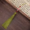 10cm Borla de Perlas Flecos DIY Colgante para Marcapáginas Hanfu Accesorio Decorativo Colgante de Borla para Bolso
