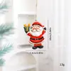 Venta Caliente Transfronteriza Colgante de Decoración Navideña Traje Papá Noel Muñeco de Nieve Calcetines Árbol de Navidad Hierro Forjado Colgante en stock