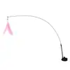 Venta al por mayor del fabricante Ventosa Alambre de acero Pluma Palo para provocar gatos Juguete interactivo para gatos para aliviar el aburrimiento Caña extendida para provocar gatos Suministros para gatos