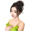 Peruca Feminina Cabeça de Bola Barba de Dragão Cabeça de Broto Cabelo Natural Fofo Ferramenta Faixa de Cabelo para Peruca Peruca Estilo Chinês Bolsa para Peruca