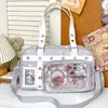 Bolso Ita Grande con Tema de Estrellas, Bolso Ita Estilo Anime, Bolso de Hombro Tote Moderno y Sencillo Estilo Academia para Fans de Idols