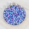 Gradação de Duas Cores Plástico ABS Imitação Pérola Contas Soltas Furo Reto Contas Redondas Pulseira Colar DIY Feito à Mão Materiais para Miçangas