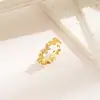 Anillo de Moda Transfronterizo Nuevo con Circonita Microincrustada para Mujer, Anillo de Dedo Índice de Lujo Ligero de Alta Gama de Moda para Mujer, Anillo Abierto Ajustable