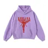 Sudadera con Capucha Estampada Estilo Americano Holgada de Talla Grande, Sudadera Vintage Lavada con Sal de Peso Pesado 420g