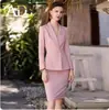 AD Traje profesional de alta gama para mujer ropa de otoño chaqueta de traje pequeña de un botón para ir al trabajo ropa de trabajo lugar de trabajo pantalón de dos piezas
