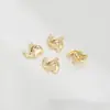 Chapado en Oro de 14K Chapado Eléctricamente Zircón Dibujo Animado Elefante Lindo Colgante DIY Joyería Hecha a Mano Pulsera Pendientes Accesorios de Colgante