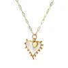 Collar de Acero de Titanio para Mujer del Fabricante, Accesorios de Alta Gama para Mujeres Hermosas, Mujeres Literarias y Artísticas, Chicas Versátiles, Collar con Colgante de Concha Blanca