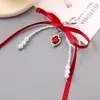 Coreano y Japonés Tela Nueva Lazo Gota de Agua Colgante para Teléfono Accesorio para Estuche de Auriculares Bolso con Abalorios Hecho a Mano Cadena Colgante