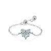 Moda Plata de Ley S925 Caracol Lazo Variedad de Patrones Pequeños Lindos Cadena Suave Anillo Anillo Ajustable Estilo Ins de Nicho