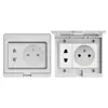 Comercio Exterior Ip55 Estándar Europeo Exterior Impermeable y a Prueba de Lluvia Enchufe de Interruptor Montado en Superficie Exterior 16A Estándar Alemán Estilo Británico Multifunción
